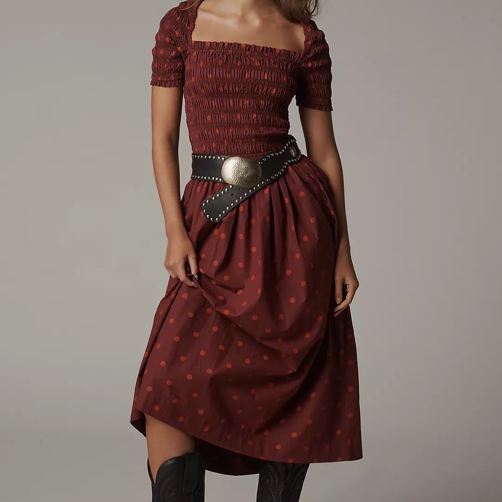 Damson Madder Malinda Smocked Midi Dress